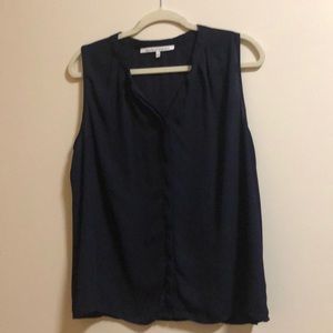 Light and Breezy Sleeveless Navy Top